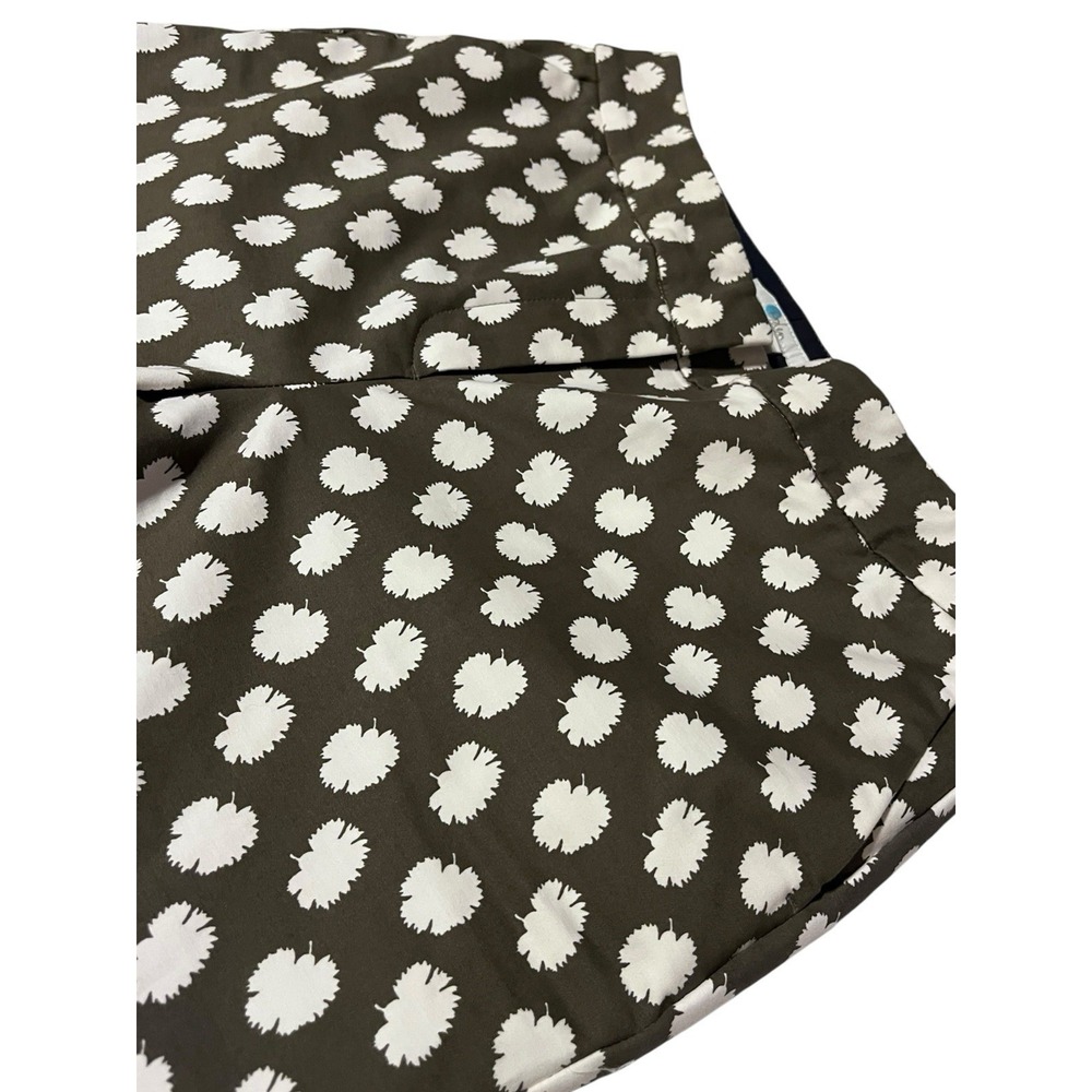 Boden Richmond Pants Womens 8R Olive Green White Leaf Print Cotton Stretch 8R - Picture 3 of 8
